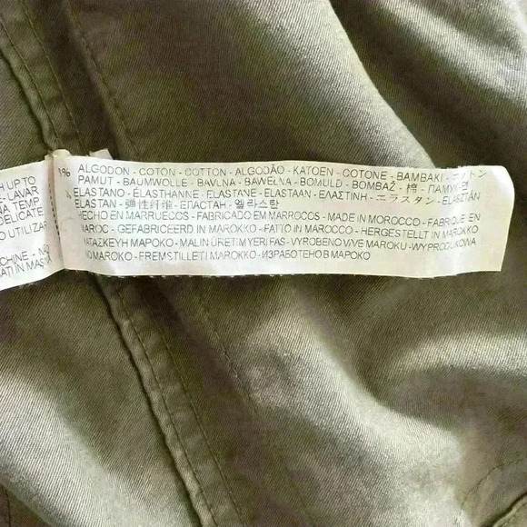 Zara Basic utility army military jacket, size xs, olive army green - Picture 9 of 11